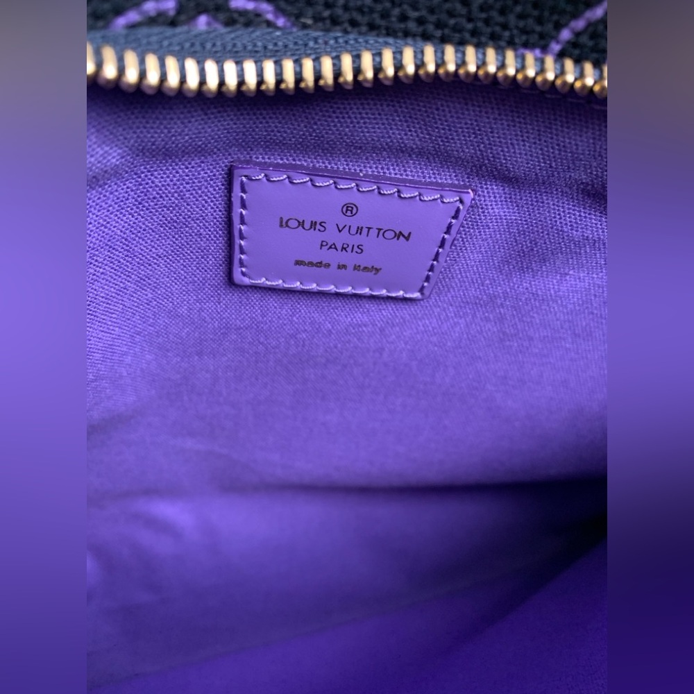 Louis Vuitton Limited Edition Purple Navy Canvas Cabas Ipanema GM Bag W Pouch - Picture 7 of 16